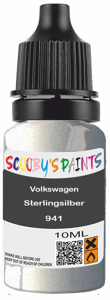 Alloy Wheel Rim Paint Repair Kit For Volkswagen Sterlingsilber Silver-Grey