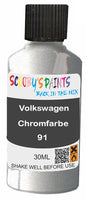 scratch and chip repair for damaged Wheels Volkswagen Chromfarbe Silver-Grey