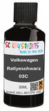 scratch and chip repair for damaged Wheels Volkswagen Rallyeschwarz Black
