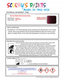 Instructions For Use Chevorlet Malibu Morello Red