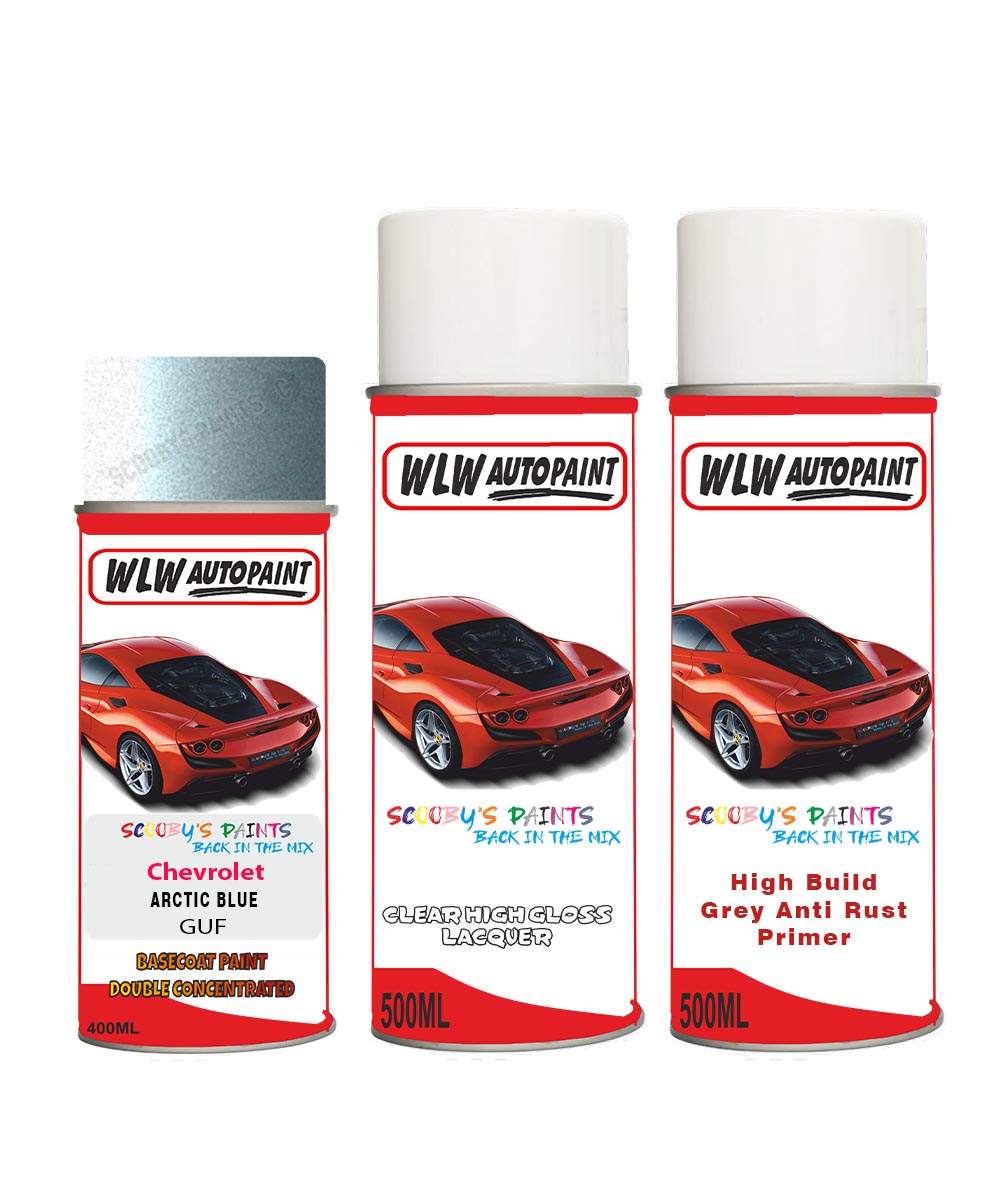 Aerosol Spray Paint For Chevrolet Arctic Blue Orlando Blue Paint Code –  Auto Car Paint UK