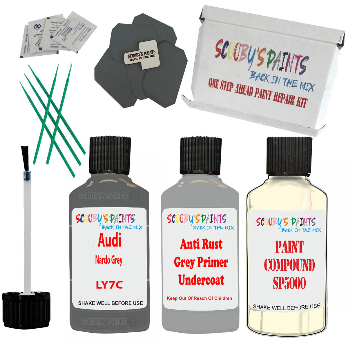 FOR Audi Nardo Grey Touch Up Paint Code LY7C Scratch Repair Kit Auto