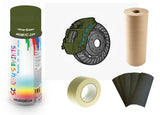 Brake Caliper Paint For Mitsubishi Olive Green preparation Bare Metal Paint