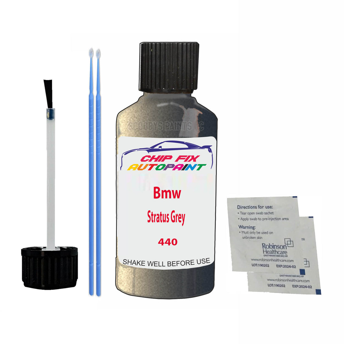 FOR Bmw Stratus Grey Touch Up Paint Code 440 Scratch Repair Kit
