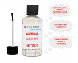 paint code location Vauxhall Catera Colorado White Code 487/11L/40U