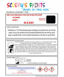 Ford Granada Code: 632D Ford Automotive Paint Tinned Automotive Paint Sprayable Auto Paint Brushable Car Paint Versatile Ford Paint