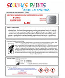 Ford MAVERICK Code: LJ0 Ford Automotive Paint Tinned Automotive Paint Sprayable Auto Paint Brushable Car Paint Versatile Ford Paint