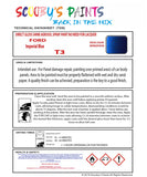 Ford FOCUS Code: T3 Ford Automotive Paint Tinned Automotive Paint Sprayable Auto Paint Brushable Car Paint Versatile Ford Paint