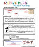 Ford Galaxy Code: BC Ford Automotive Paint Tinned Automotive Paint Sprayable Auto Paint Brushable Car Paint Versatile Ford Paint