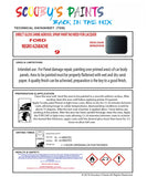 Ford Granada Code: 9 Ford Automotive Paint Tinned Automotive Paint Sprayable Auto Paint Brushable Car Paint Versatile Ford Paint