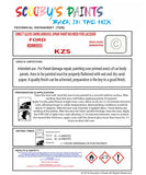 Ford Galaxy Code: KZS Ford Automotive Paint Tinned Automotive Paint Sprayable Auto Paint Brushable Car Paint Versatile Ford Paint