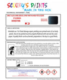 Ford Granada Code: K2 Ford Automotive Paint Tinned Automotive Paint Sprayable Auto Paint Brushable Car Paint Versatile Ford Paint