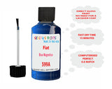 Fiat Blue Magnetico Paint Code 599A