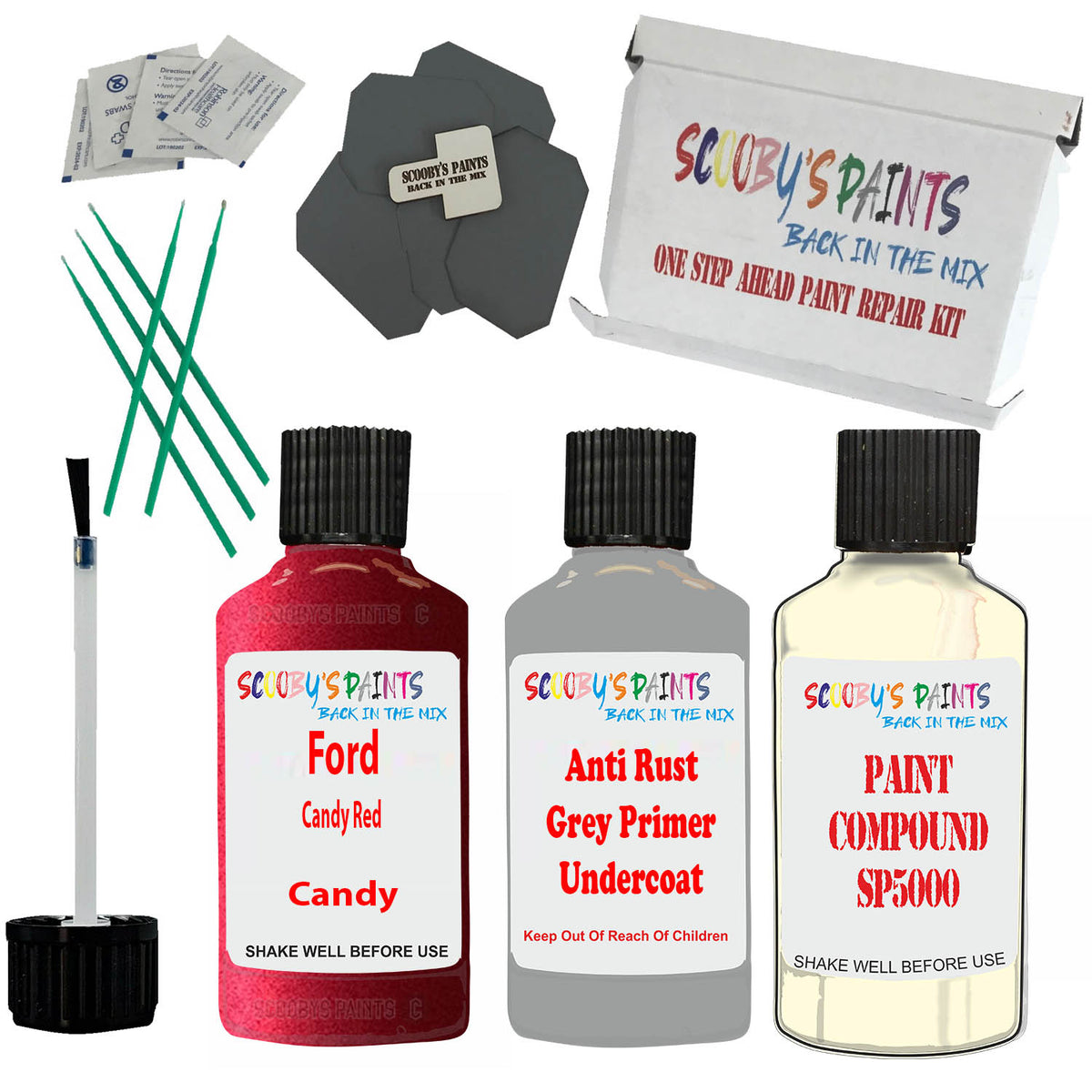 FOR Ford Candy Red Touch Up Paint Code Candy Scratch Repair Kit Auto