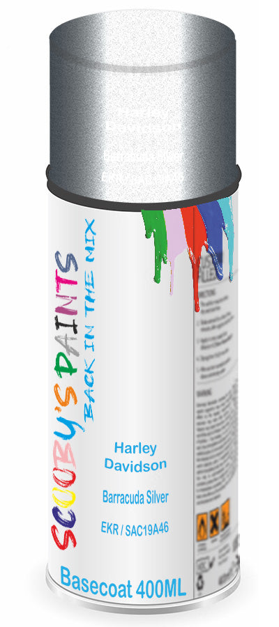 Motorbike Paint For Harley Davidson Fat Boy Barracuda Silver Code