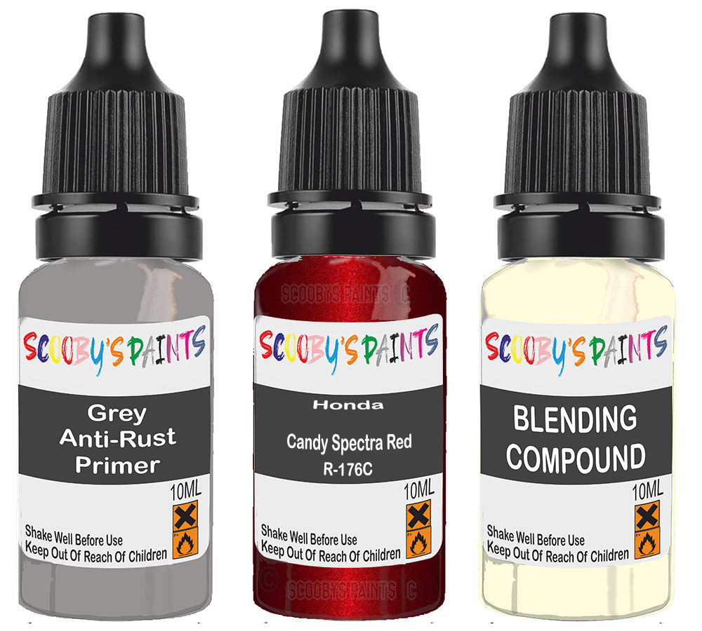ScratchesHappen Exact-Match Spray Paint - Candy Spectra Red (R-176C) For Honda