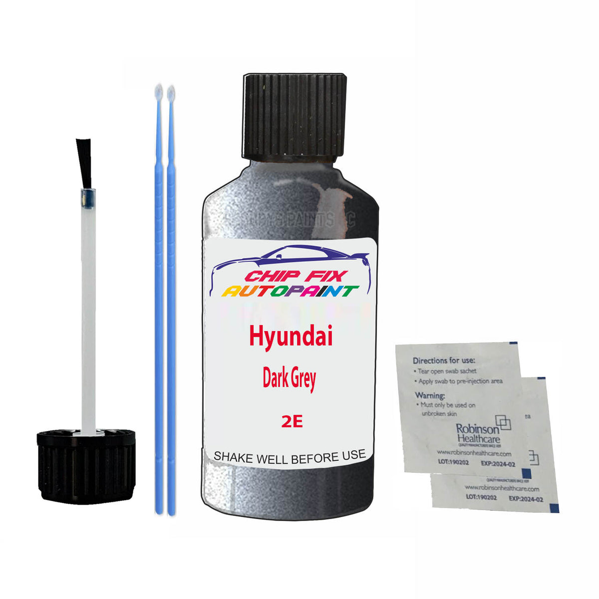 FOR Hyundai Dark Grey Touch Up Paint Code 2E Scratch Repair Kit