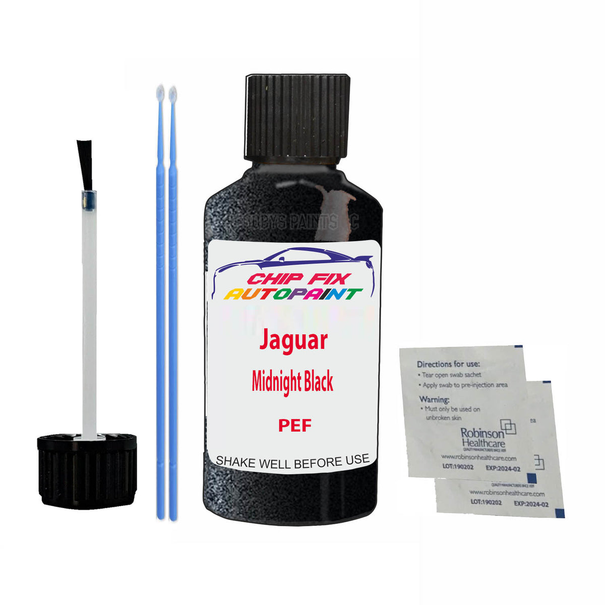 FOR Jaguar Midnight Black Touch Up Paint Code PEF Scratch Repair Kit