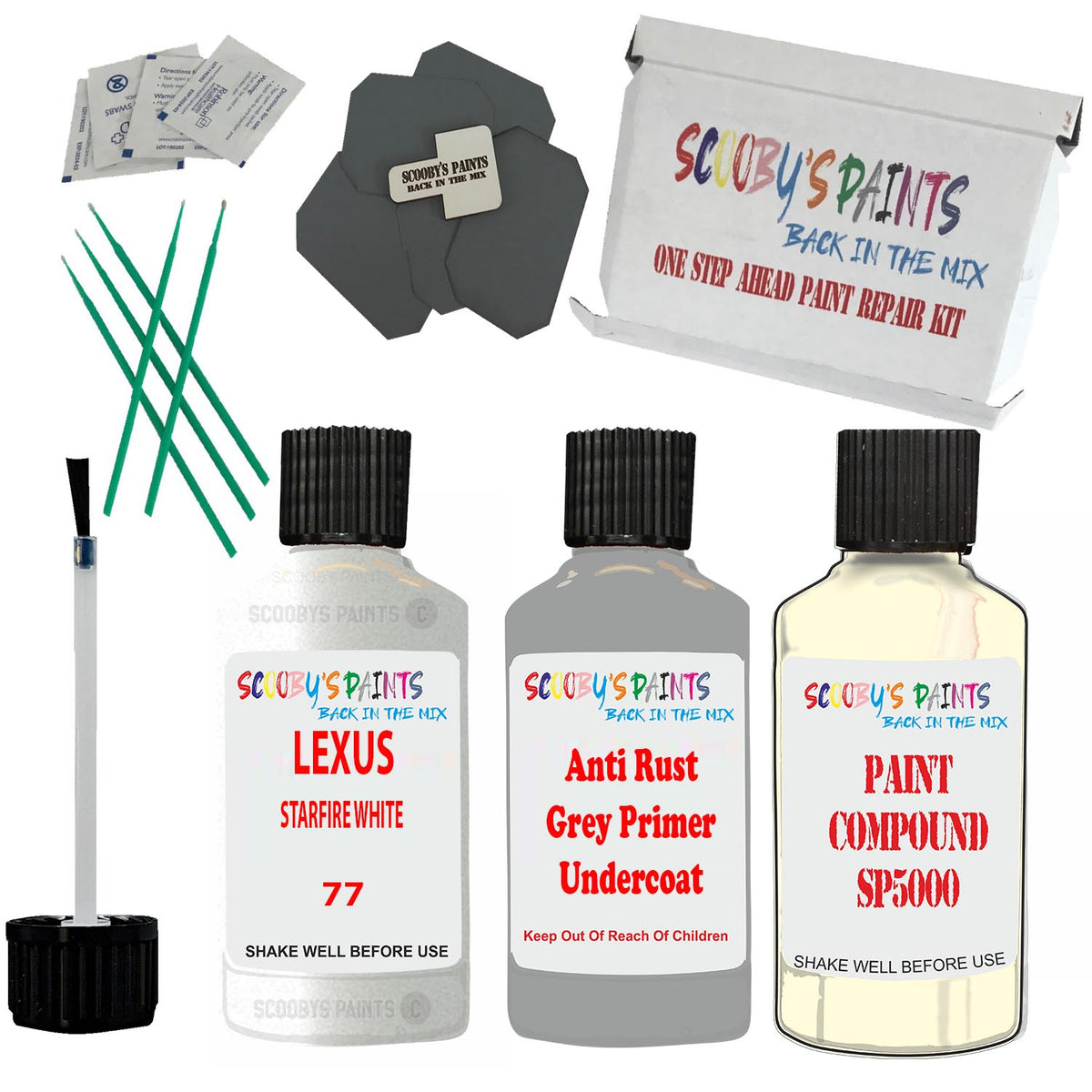 For Lexus Rx Series Starfire White Touch Up Paint Paint Code 077 Brown