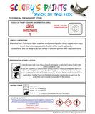 Instructions For Use Lexus LFA Touch Up Paint