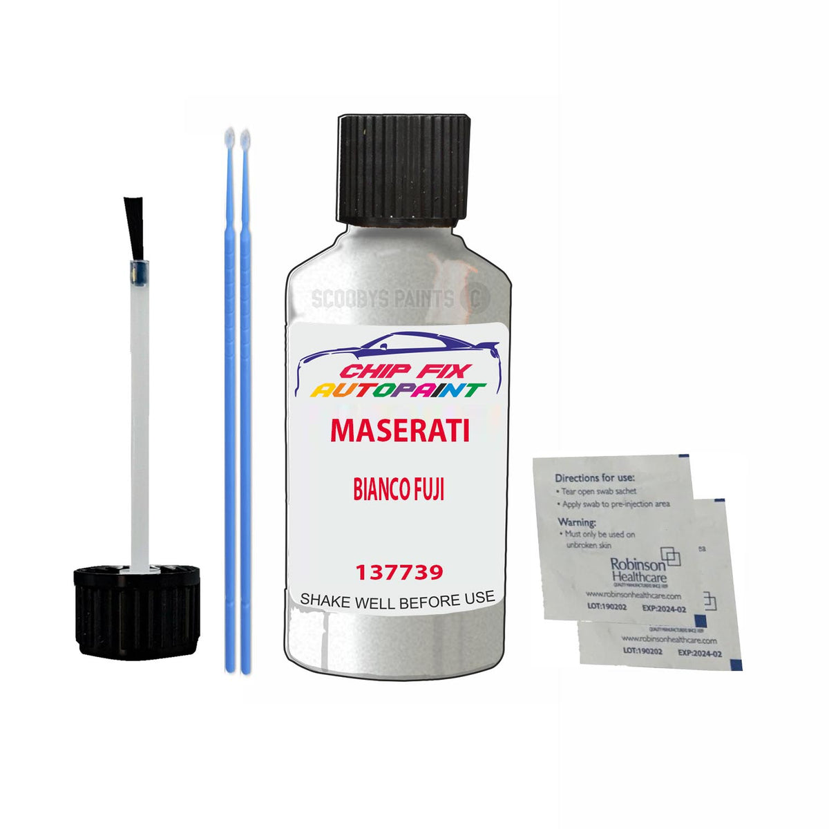 IV様 For Maserati Gransport Bianco Fuji White Touch Up Paint Code