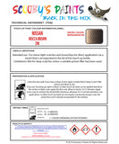 Nissan Nv250 Mocca Brown Znb Health and safety instructions for use