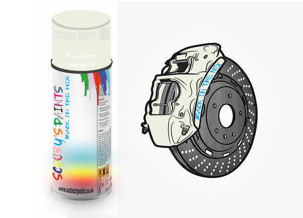 Brake Caliper Paint For Porsche Pure white Aerosol Spray Paint RAL9010