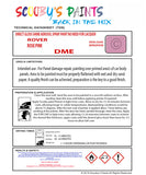 ROSE PINK Aerosol Spray Paint Code DME Classic ROVER Model 45/400 SERIES Automotive Restorative Paint Vehicle Touch-Up ROVER DME Paint Car Restoration DIY Auto Painting Classic Car Refinishing High-Quality Spray Paint Automotive Finish Vehicle Restoration Supplies Custom Car Paint Auto Body Paint Aerosol Can Automotive Refinishing Paint for Classic Cars