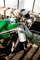 Motorbike Paint For Harley Davidson Softail Springer Classic Chopper Blue Code 61089 / Bpo / Ex61089 Aerosol Touch Up