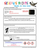 Instructions for use Subaru Graphite Black Car Paint
