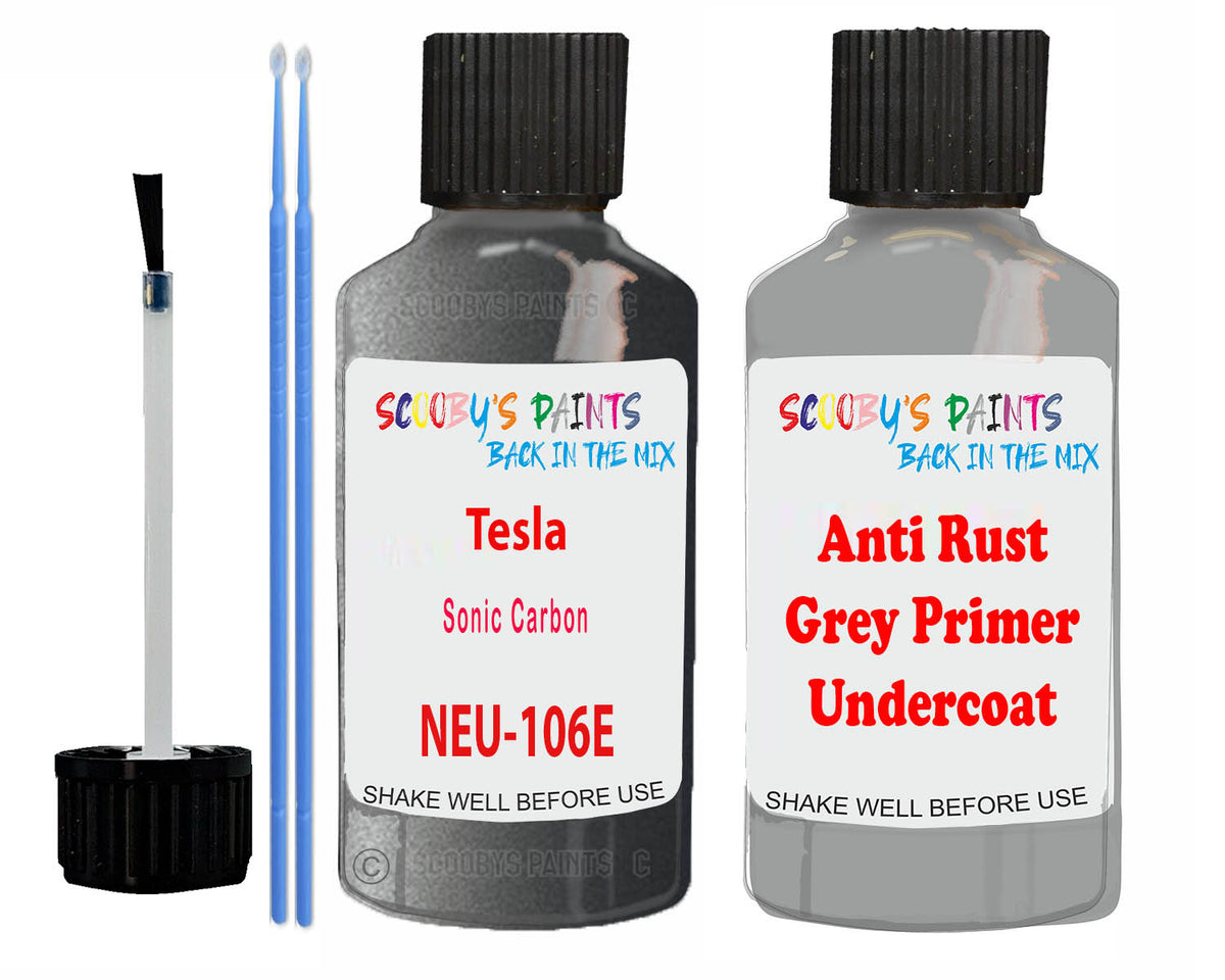 FOR Tesla Sonic Carbon Touch Up Paint Code NEU-106E Scratch Repair Kit – Auto Car Paint UK