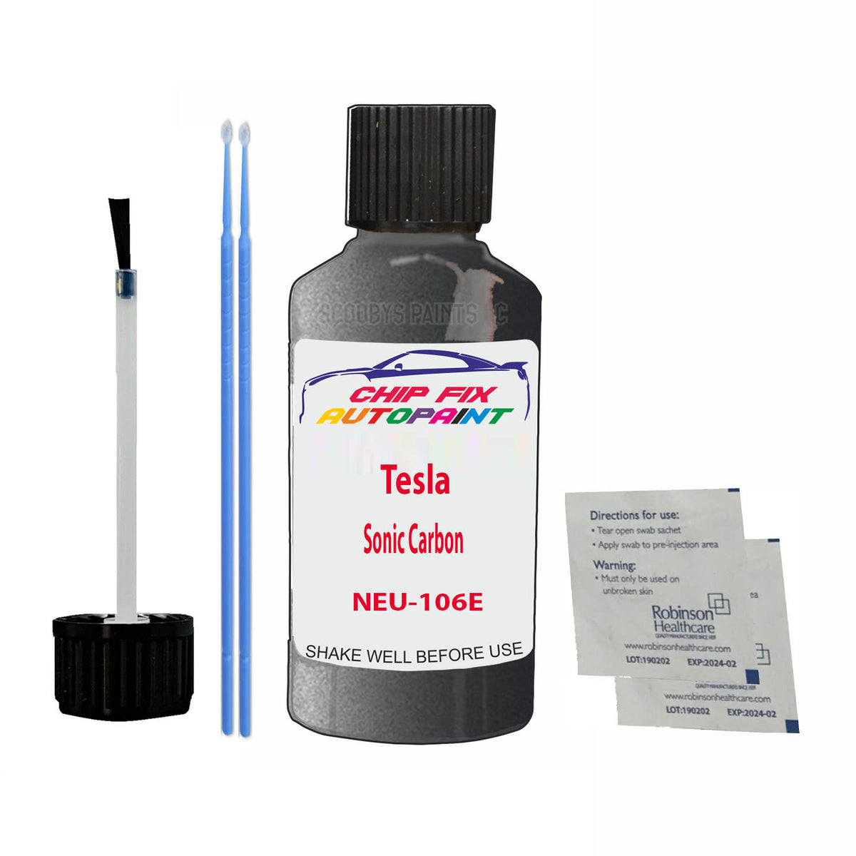 FOR Tesla Sonic Carbon Touch Up Paint Code NEU-106E Scratch Repair Kit – Auto Car Paint UK