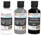 fix alloy wheel rims paint primer filler Volkswagen Rallyeschwarz Black