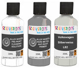 fix alloy wheel rims paint primer filler Volkswagen Silberweiss Silver-Grey