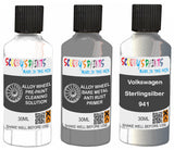 fix alloy wheel rims paint primer filler Volkswagen Sterlingsilber Silver-Grey