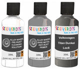 fix alloy wheel rims paint primer filler Volkswagen Titan Dunkel Silver-Grey