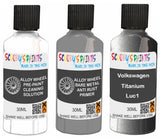 fix alloy wheel rims paint primer filler Volkswagen Titanium Silver-Grey