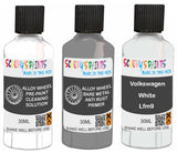 fix alloy wheel rims paint primer filler Volkswagen White