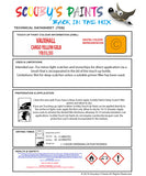 Touch Up Paint Instructions for use Vauxhall Midi Cargo Yellow/Gelb Code 1Yb/51L/555