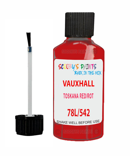Vauxhall Carlton Toskana Red/Rot Code 78L/542 Touch Up Paint