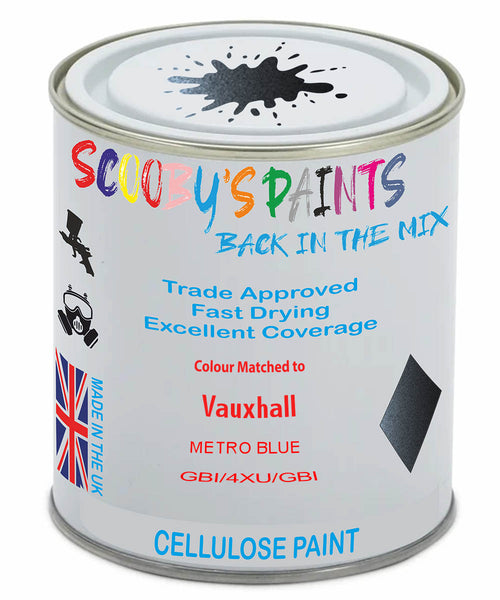 Paint Mixed Vauxhall Cabrio/Convertible Metro Blue 168/4Xu/Gbi Cellulose Car Spray Paint