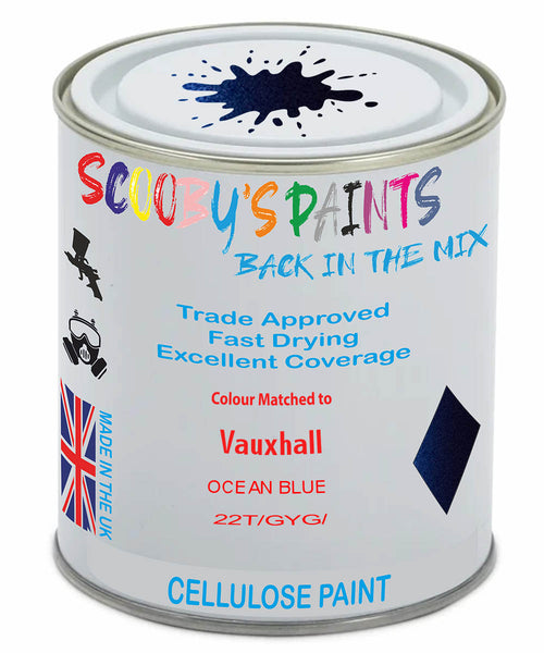 Paint Mixed Vauxhall Adam Ocean Blue 22T/Gyg Cellulose Car Spray Paint