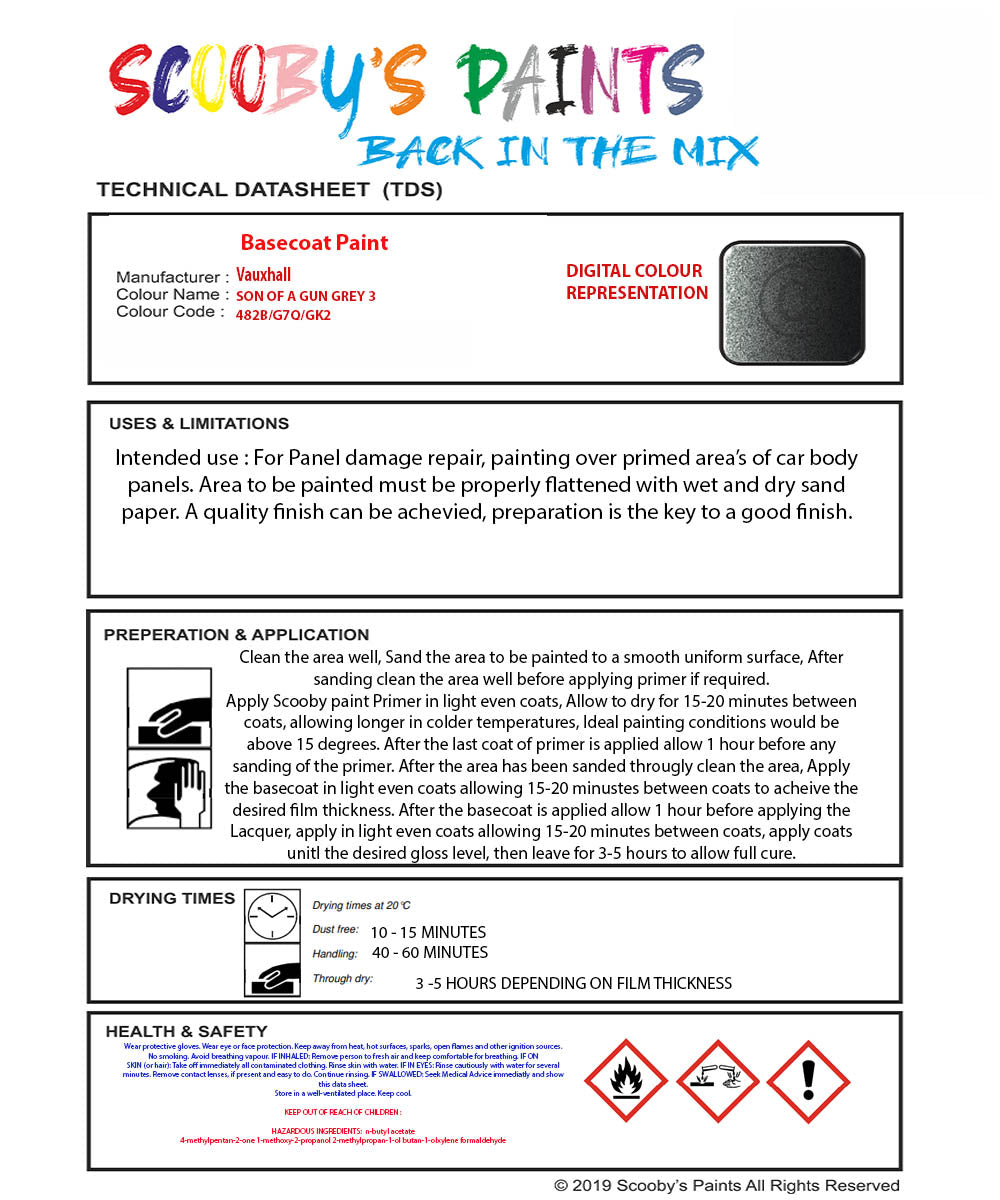 Kit Peinture Voiture Vauxhall GK2 Gris Métallisé Quantum - Prêt à Pulvériser 2,5L