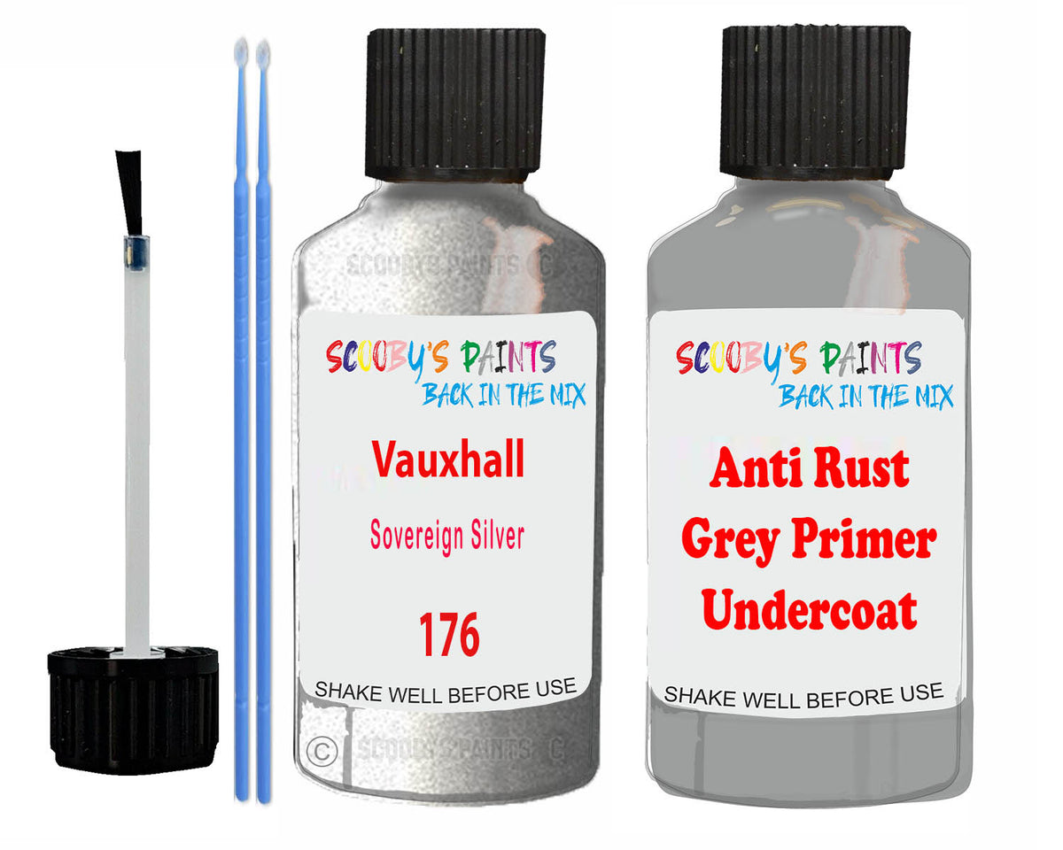 FOR Vauxhall Sovereign Silver Touch Up Paint Code 176 Scratch