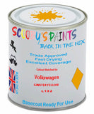 Paint Mixed Volkswagen Touran Ginster Yellow L132 Basecoat Car Spray Paint