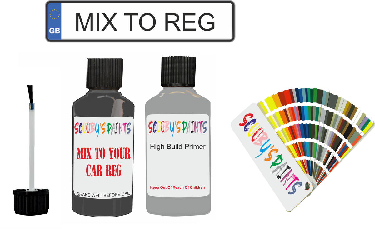 Custom Mercedes Touch Up Paint Mixed From Your Reg - Pen & Brush 20ml