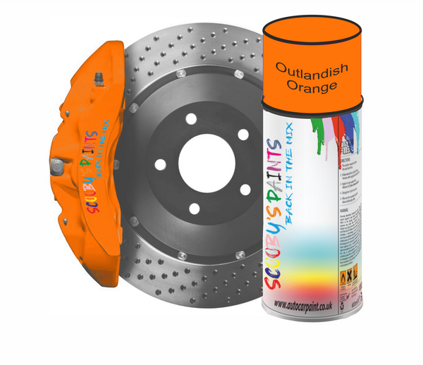 Outlandish Orange Brake Caliper High Temperature Spray Paint Aerosol 400ML