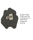 Scooby Paints Sandpaper Tool and P1500 Wet and Dry Sandpaper Cut to Size Sheets x 5 add-on