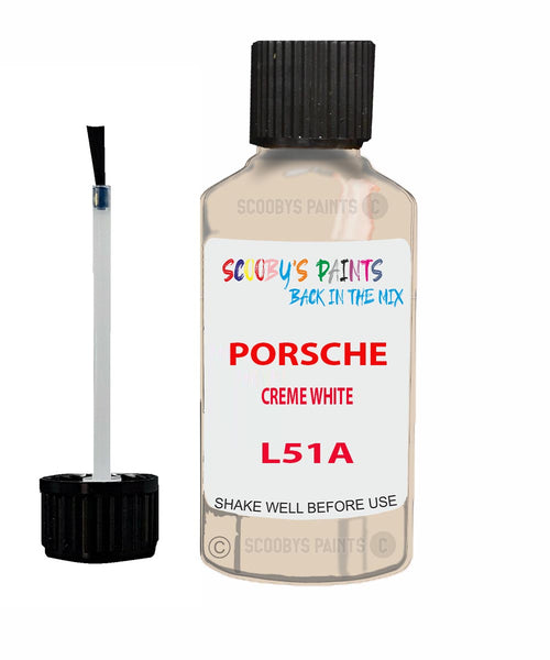 Touch Up Paint For Porsche 911 Creme White Code L51A Scratch Repair Kit