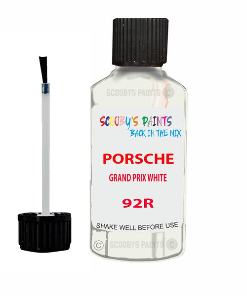 Touch Up Paint For Porsche 911 Grand Prix White Code 92R Scratch Repair Kit